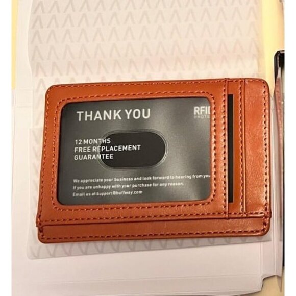 New Slim Minimalist Front Pocket RFID Blocking Leather Wallets for Men and Women - Picture 2 of 3